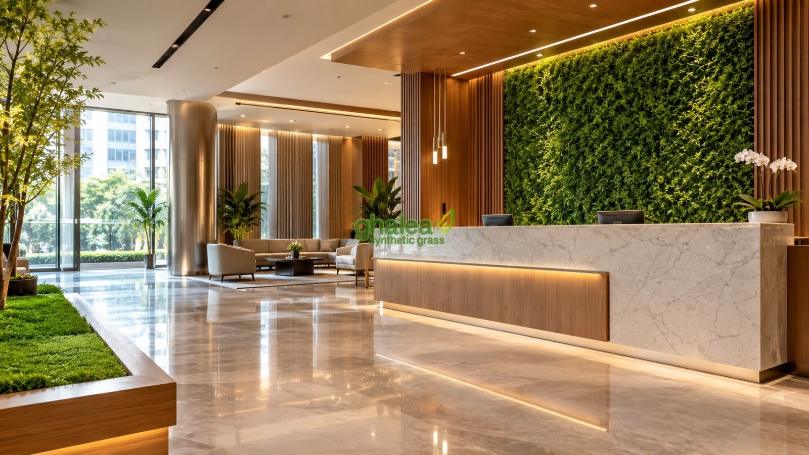 rumput sintetis untuk lobby